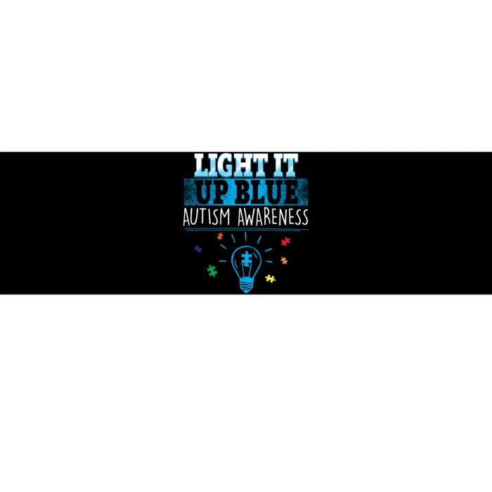 Light It Up Blue Autism Puzzle Bulb Bumper Sticker