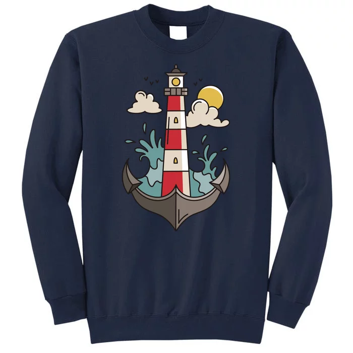 Lighthouse Anchor Ocean Tall Sweatshirt