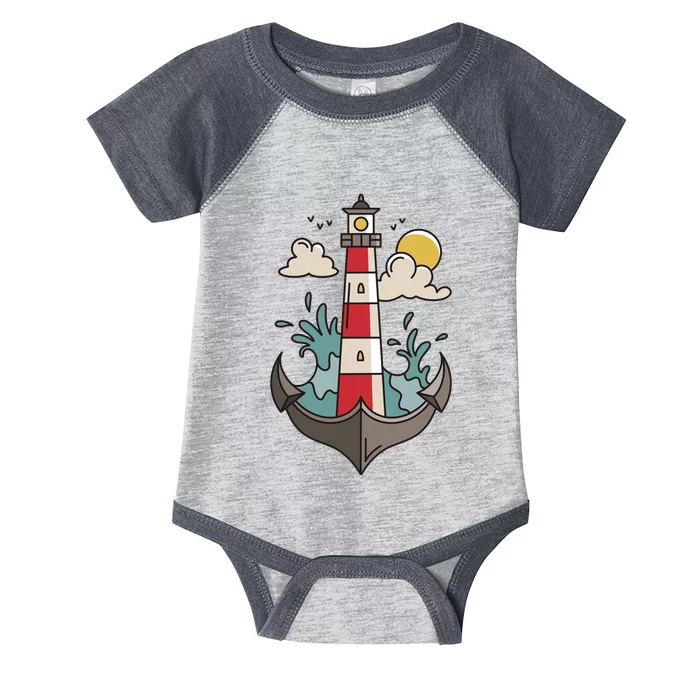 Lighthouse Anchor Ocean Infant Baby Jersey Bodysuit