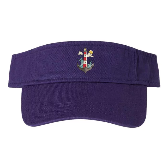 Lighthouse Anchor Ocean Valucap Bio-Washed Visor