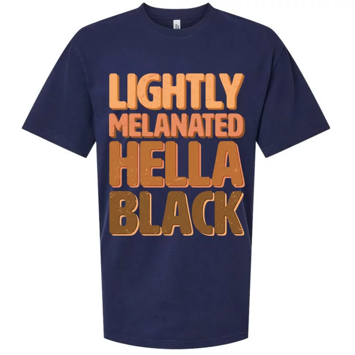 Lightly Melanated Hella Black Sueded Cloud Jersey T-Shirt