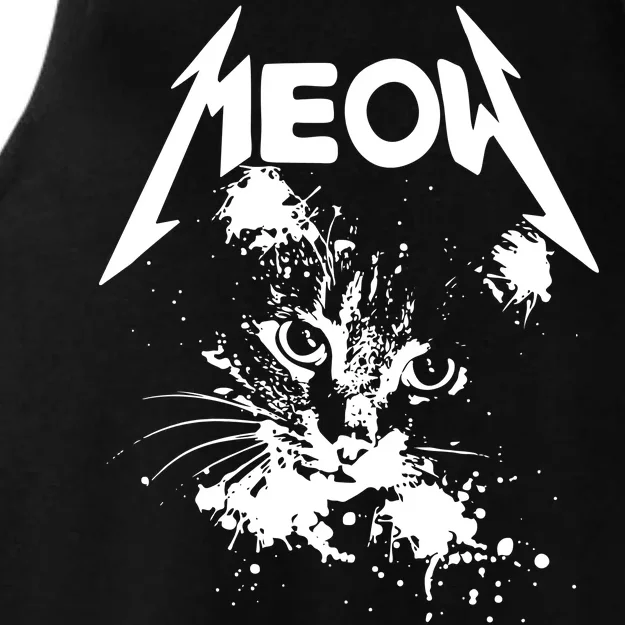 Lightning Cat Meow Logo Ladies Tri-Blend Wicking Tank