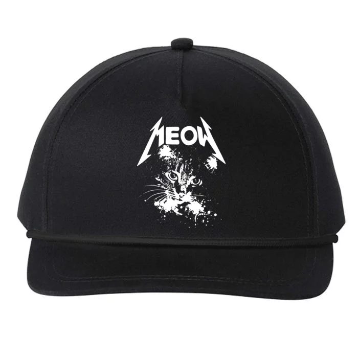 Lightning Cat Meow Logo Snapback Five-Panel Rope Hat