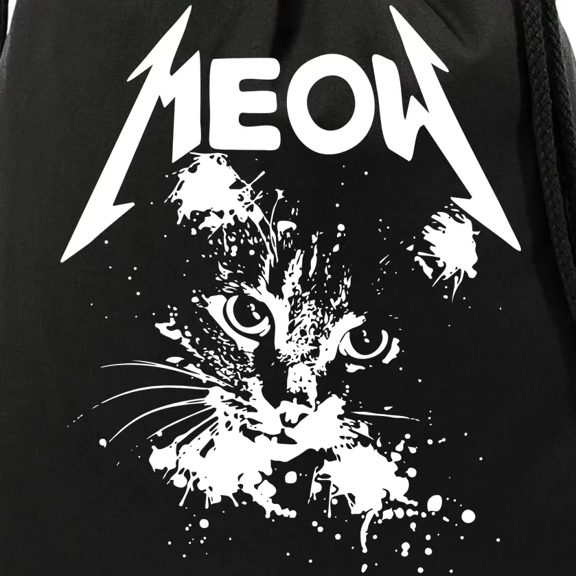 Lightning Cat Meow Logo Drawstring Bag