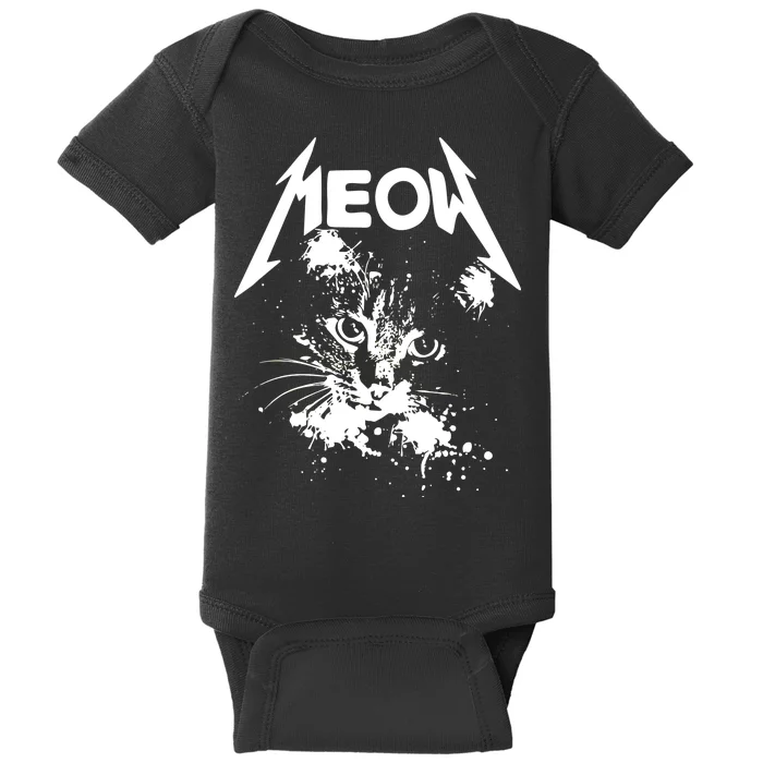 Lightning Cat Meow Logo Baby Bodysuit