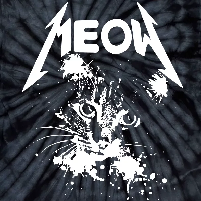 Lightning Cat Meow Logo Tie-Dye T-Shirt