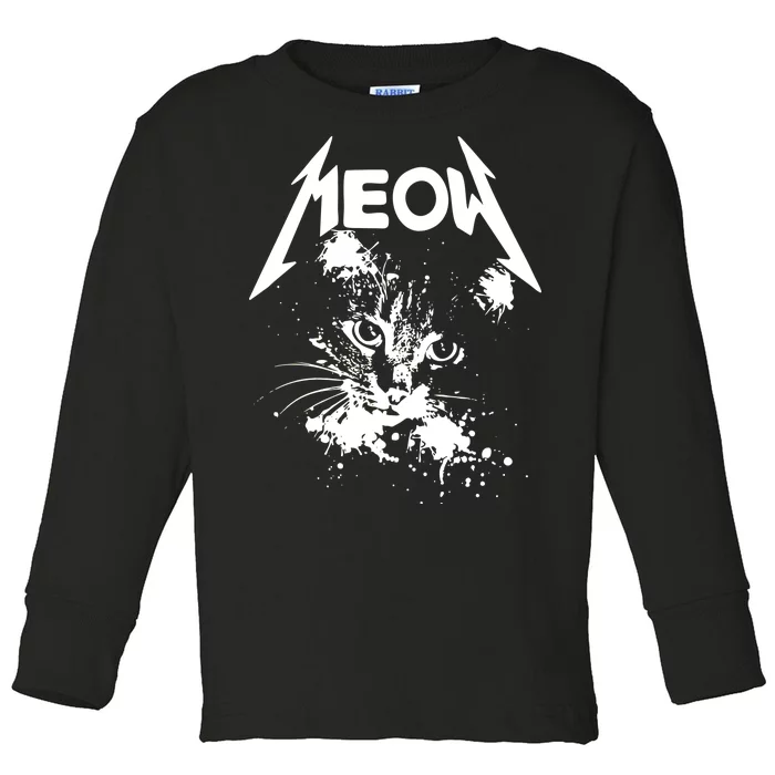 Lightning Cat Meow Logo Toddler Long Sleeve Shirt