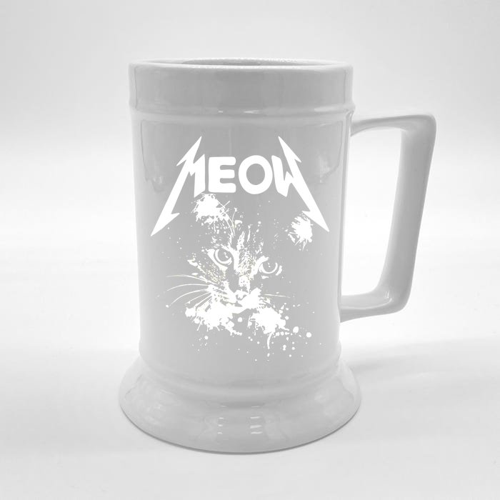 Lightning Cat Meow Logo Front & Back Beer Stein