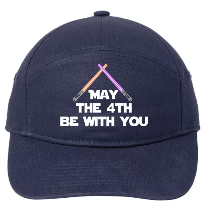 Lightsaber May The 4th Be With You Funny 7-Panel Snapback Hat