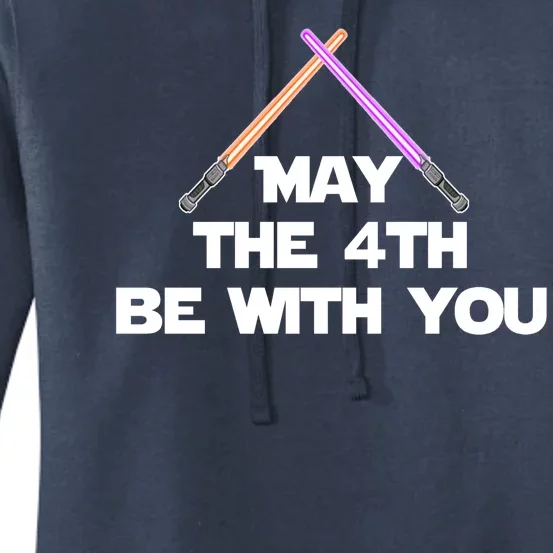 Lightsaber May The 4th Be With You Funny Women's Pullover Hoodie