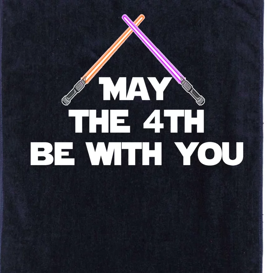 Lightsaber May The 4th Be With You Funny Platinum Collection Golf Towel