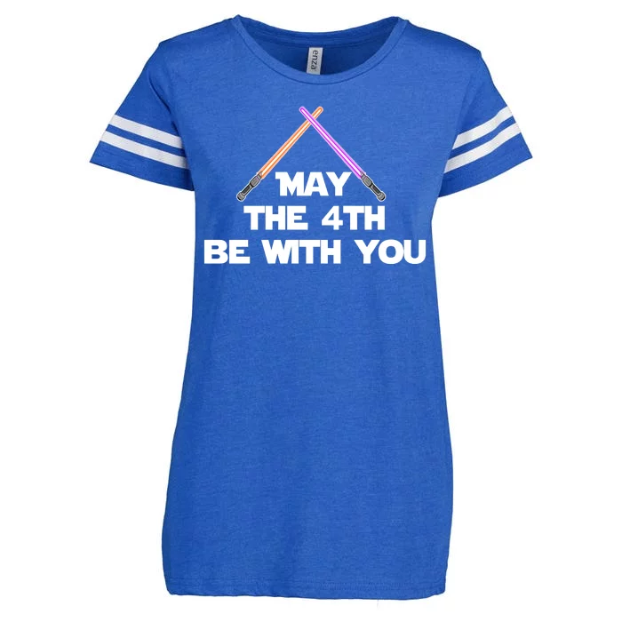 Lightsaber May The 4th Be With You Funny Enza Ladies Jersey Football T-Shirt