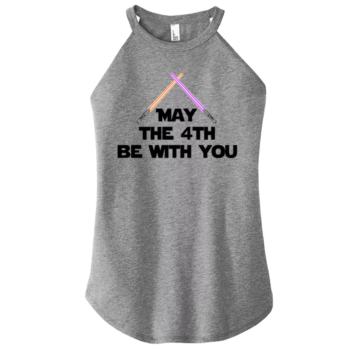 Lightsaber May The 4th Be With You Funny Women’s Perfect Tri Rocker Tank