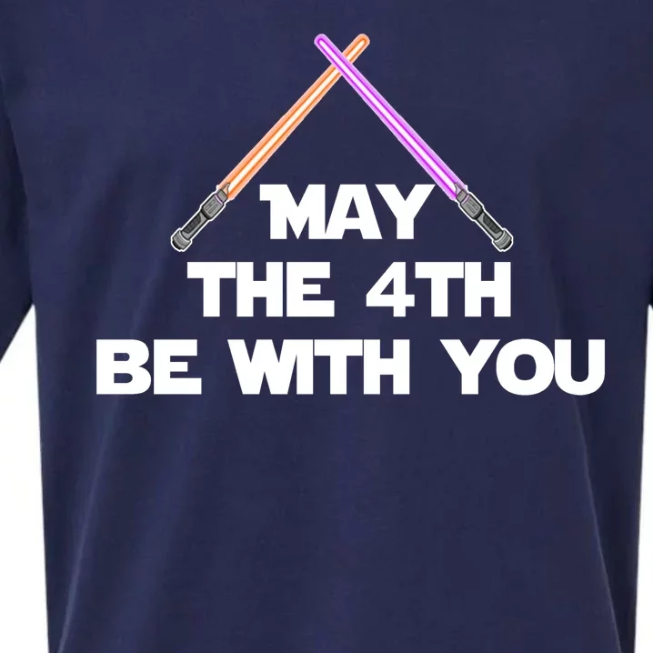 Lightsaber May The 4th Be With You Funny Sueded Cloud Jersey T-Shirt