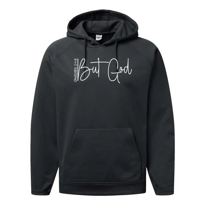 Life Is Hard But God Is Good Christian Faith Jesus God Lover Performance Fleece Hoodie