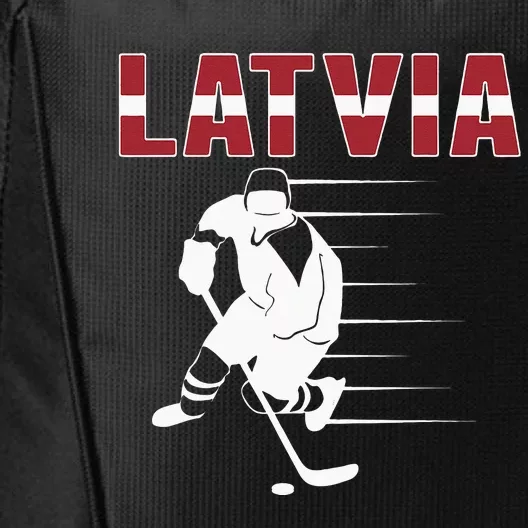 Latvia Ice Hockey Fans Jersey Latvian Hockey Team Supporter City Backpack