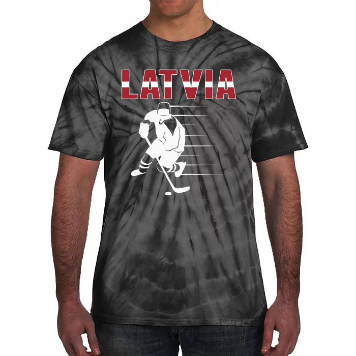 Latvia Ice Hockey Fans Jersey Latvian Hockey Team Supporter Tie-Dye T-Shirt