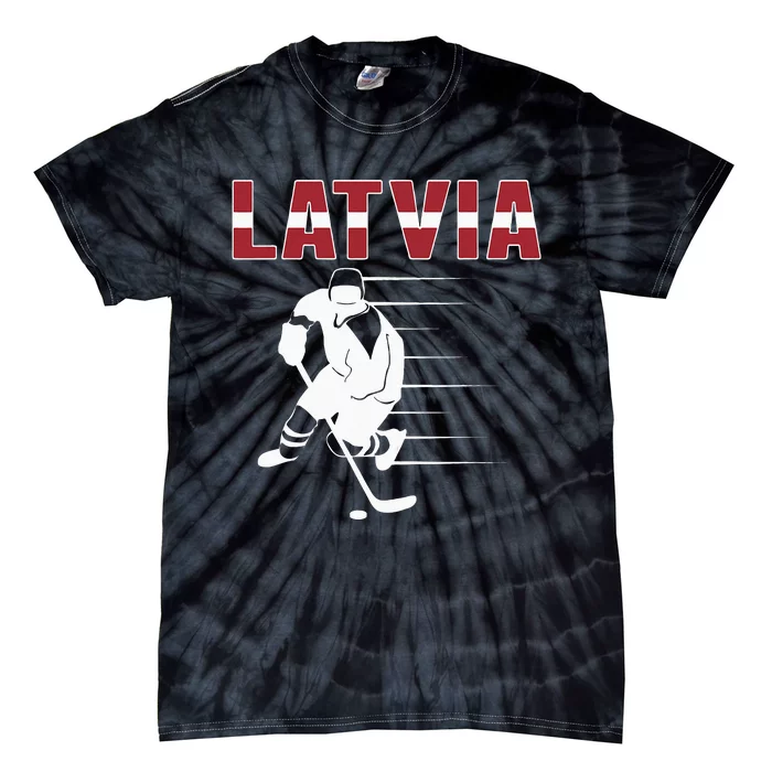 Latvia Ice Hockey Fans Jersey Latvian Hockey Team Supporter Tie-Dye T-Shirt