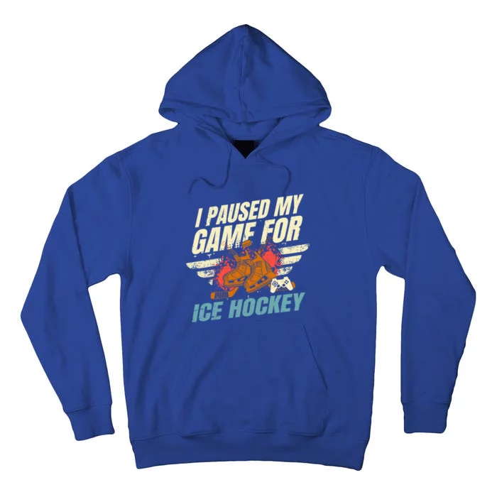 Love Ice Hockey And Video Games Funny Gift Tall Hoodie