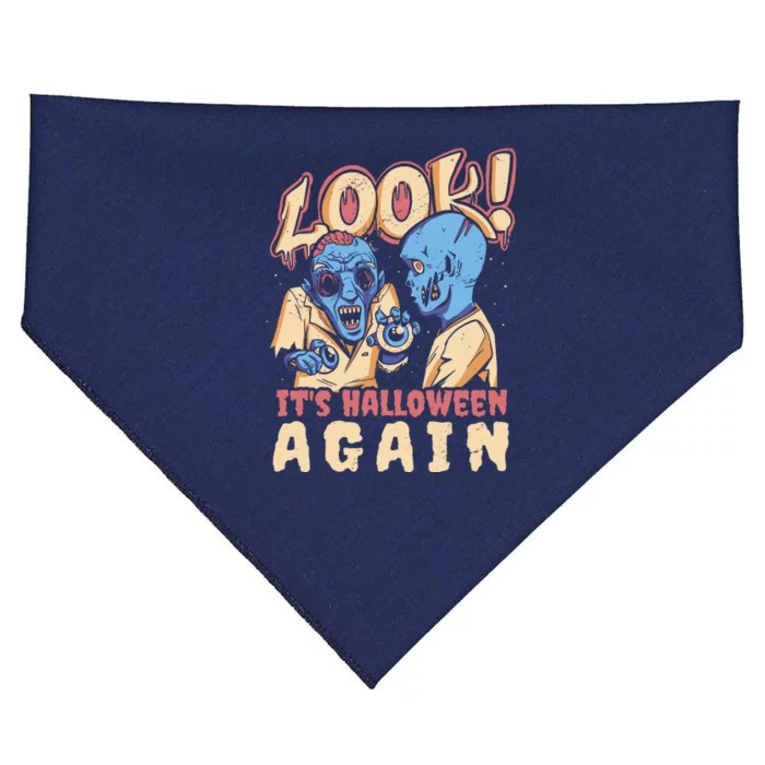 Look It's Halloween Again USA-Made Doggie Bandana