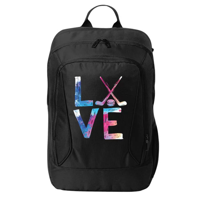 Love Ice Hockey Hockey Funny Gift Ice Hockey Gift City Backpack