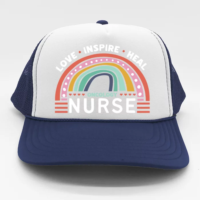 Love Inspire Heal Oncology Nurse Trucker Hat