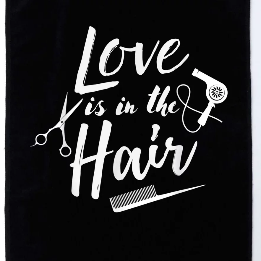 Love Is In The Hair Hairstylist, Hairdresser, Beautician Platinum Collection Golf Towel