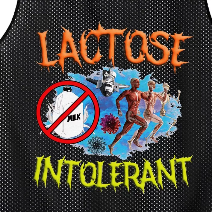 Lactose Intolerant Ironic Sarcastic Funny Humor Cringe Meme Mesh Reversible Basketball Jersey Tank