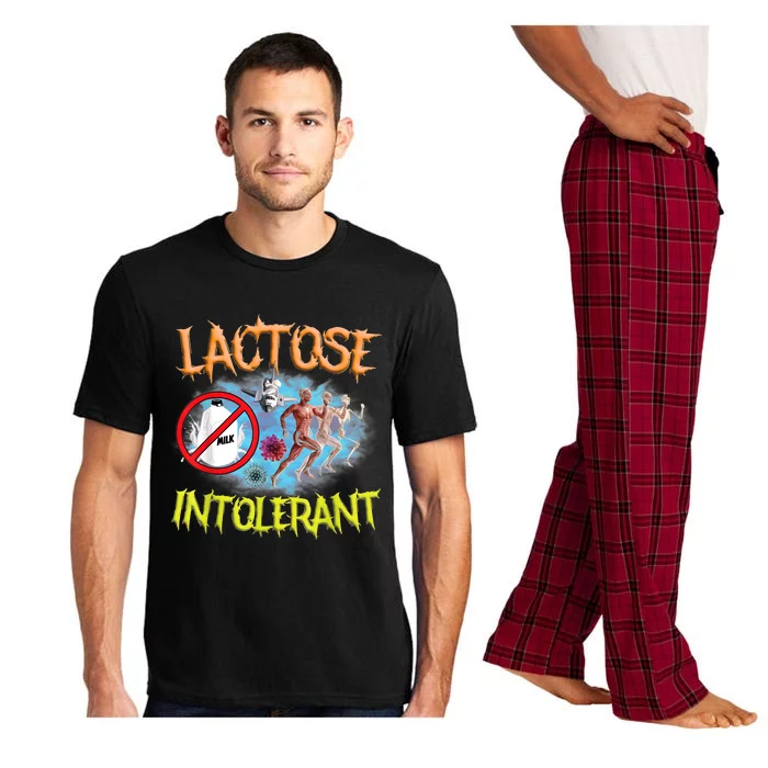 Lactose Intolerant Ironic Sarcastic Funny Humor Satire Retro Pajama Set