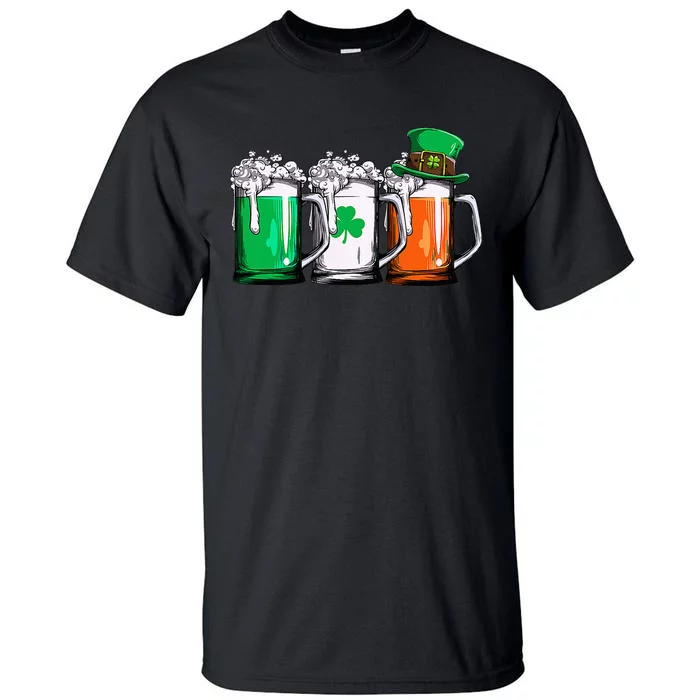 Leprechaun Irish Ireland Flag Beer St Patricks Day Tall T-Shirt