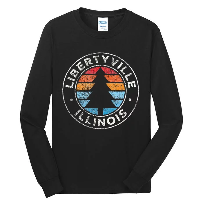 Libertyville Illinois Il Vintage Graphic Retro 70s Tall Long Sleeve T-Shirt