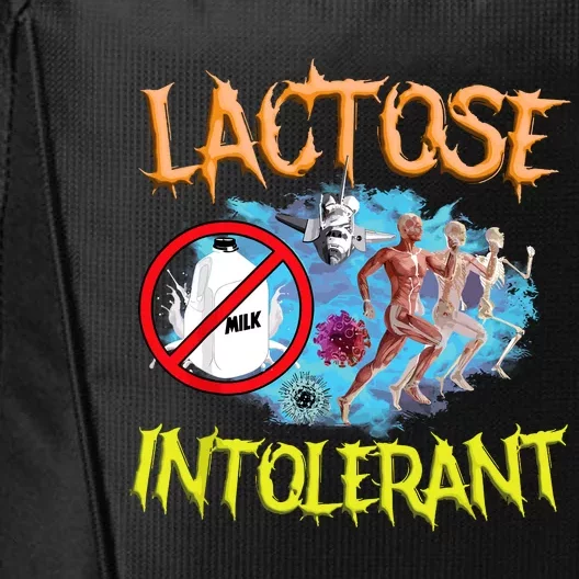 Lactose Intolerant Ironic Sarcastic Funny Humor Cringe Meme City Backpack