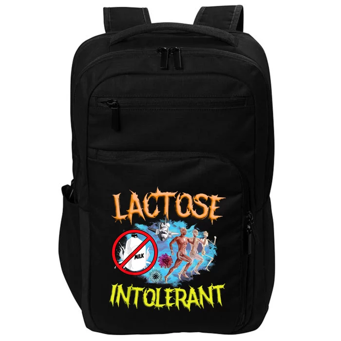 Lactose Intolerant Ironic Sarcastic Funny Humor Cringe Meme Impact Tech Backpack