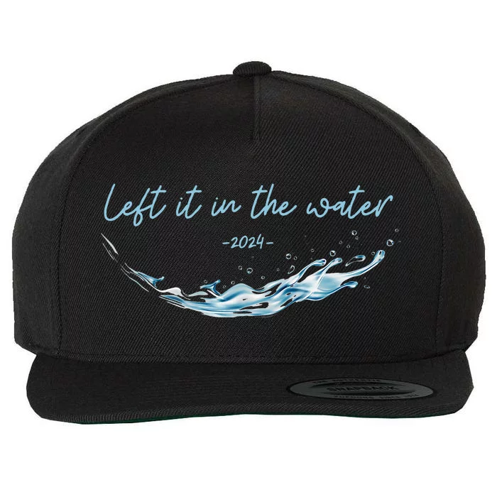 Left It In The Water Christian Water Baptism 2024 Wool Snapback Cap