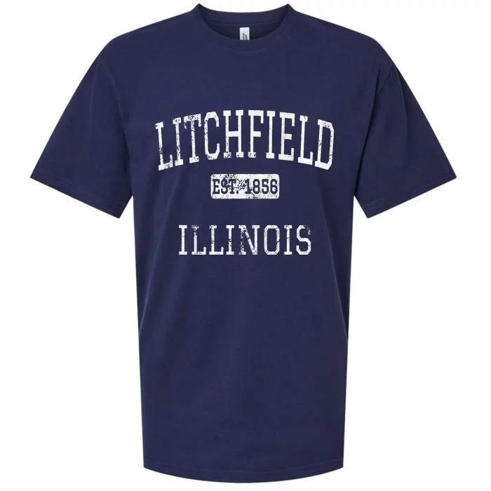 Litchfield Illinois Il Vintage Sueded Cloud Jersey T-Shirt