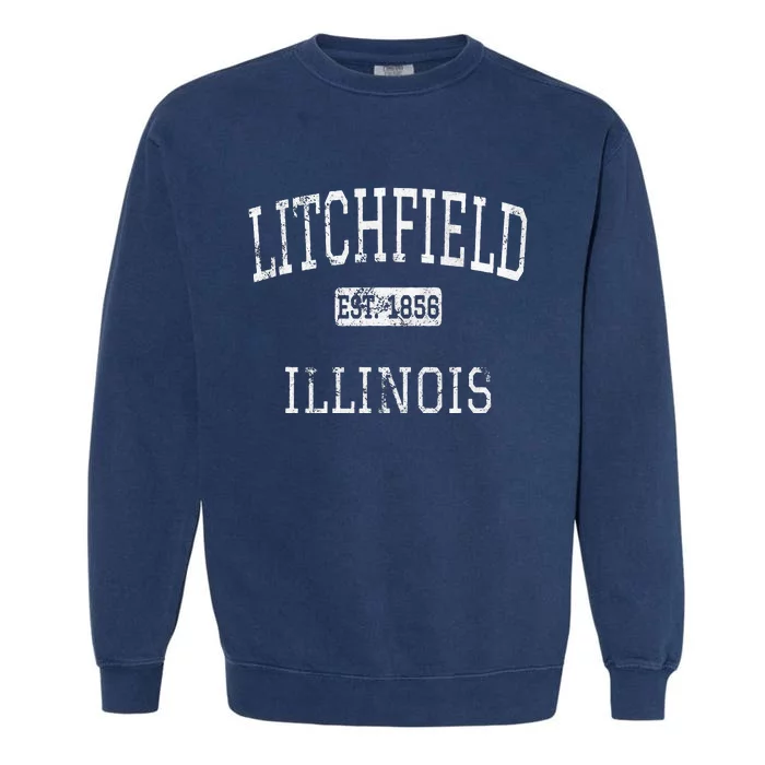 Litchfield Illinois Il Vintage Garment-Dyed Sweatshirt