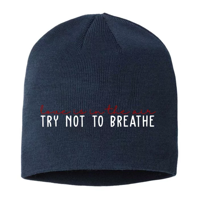 Love Is In The Air Try Not To Breathe Funny Valentine 8 1/2in Sustainable Knit Beanie