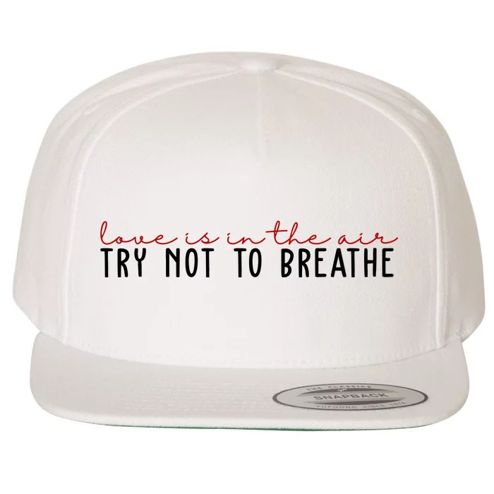 Love Is In The Air Try Not To Breathe Funny Valentine Wool Snapback Cap