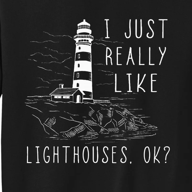 Lighthouse I Just Really Like Lighthouses Seaside Boating Sweatshirt