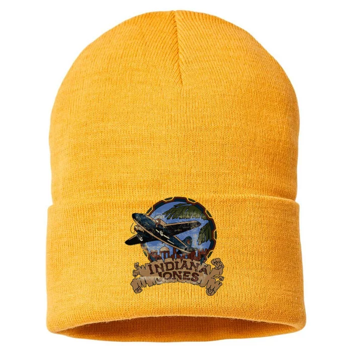 Lucasfilm I.N.D.I.A.N.A J.O.N.E.S Adventure Plane Vintage Sustainable Knit Beanie