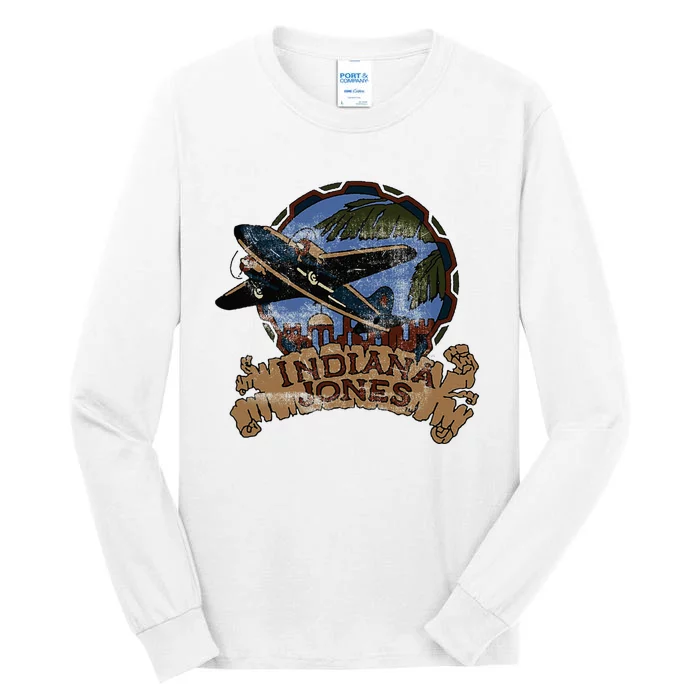 Lucasfilm I.N.D.I.A.N.A J.O.N.E.S Adventure Plane Vintage Tall Long Sleeve T-Shirt