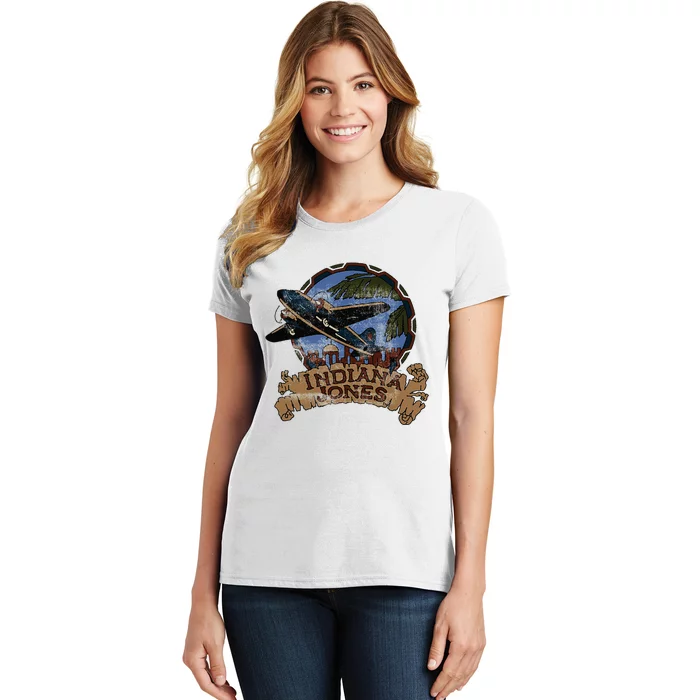 Lucasfilm I.N.D.I.A.N.A J.O.N.E.S Adventure Plane Vintage Women's T-Shirt