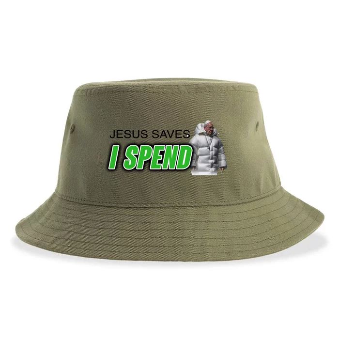 Lucca International Jesus Saves I Spend Sustainable Bucket Hat