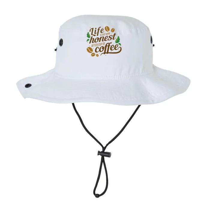 Life Is Just More Honest After Cup Of Coffee Funny Legacy Cool Fit Booney Bucket Hat