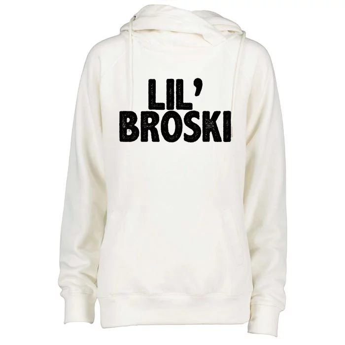 lil' broski Womens Funnel Neck Pullover Hood