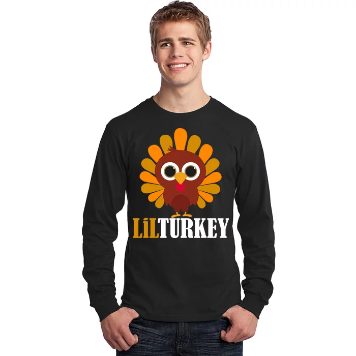 Lil Turkey Cute Thanksgiving Long Sleeve Shirt