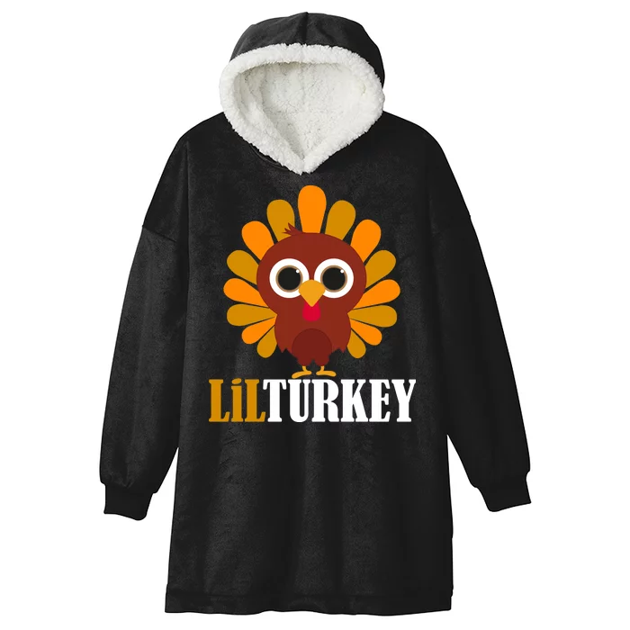 Lil Turkey Cute Thanksgiving Hooded Wearable Blanket