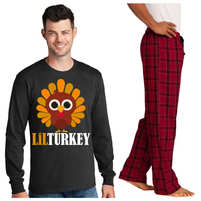 Lil Turkey Cute Thanksgiving Long Sleeve Pajama Set