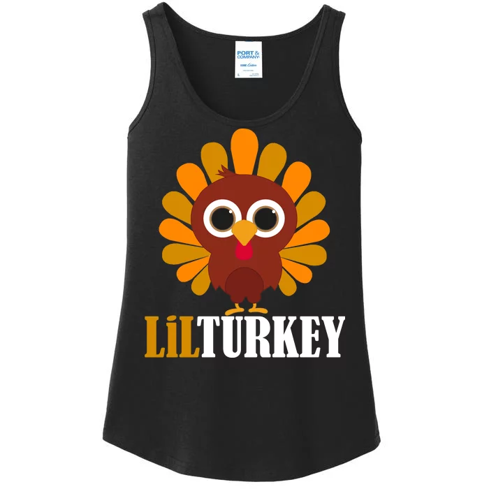 Lil Turkey Cute Thanksgiving Ladies Essential Tank