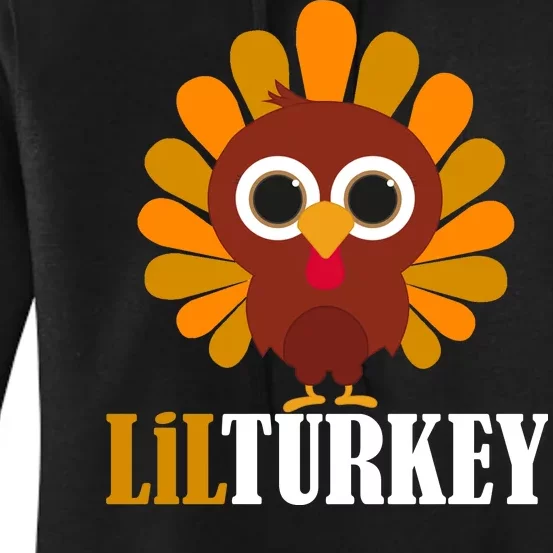 Lil Turkey Cute Thanksgiving Women's Pullover Hoodie